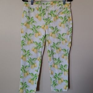 Talbots signature crop lemon pants 6P